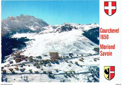 CPM FRANCE 73 SAVOIE COURCHEVEL - Courchevel 1650 - Vue générale aérienne - Les pistes et massif de la Porletta - 1978