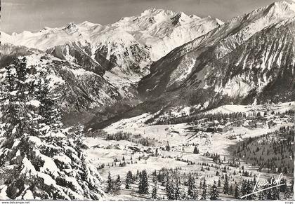 CPSM Courchevel vue générale et Massif de Bellecôte