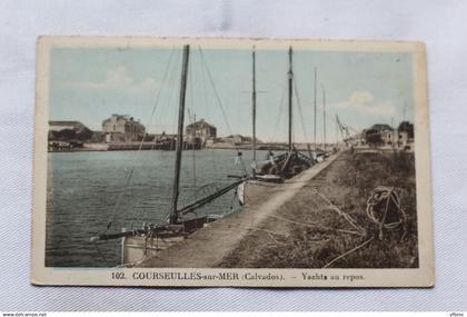 Cpa 1935, Courseulles sur mer, yachts au repos, Calvados 14