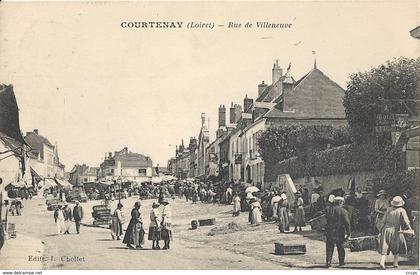 CPA Courtenay Rue de Villeneuve