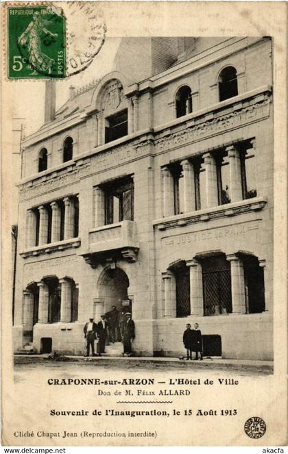 CPA AK CRAPONNE-sur-ARZON L'Hotel de Ville Souvenir de l'Inauguration (586105)