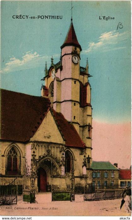 CPA AK CRECY-en-PONTHIEU - L'Église (515382)