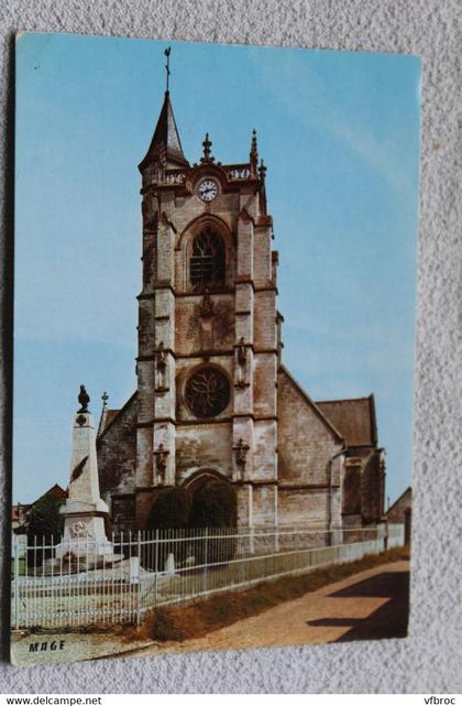 H932, Cpm 1983, Crecy en Ponthieu, l'église, Somme 80