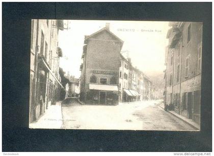 Crémieu (38) - Grande Rue ( Café du Centre Photo Vialatte)