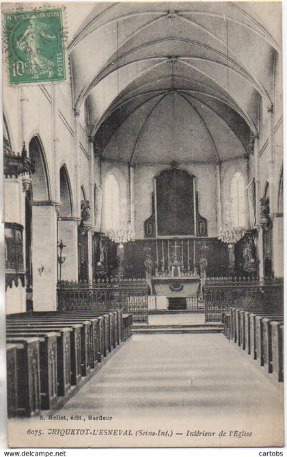 76 CRIQUETOT-L'ESNEVAL  - Intérieur de l'Eglise