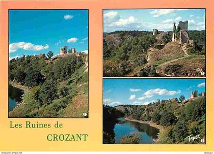 23 - Crozant - Les ruines du Château de Crozant - Multivues - CPM - Voir Scans Recto-Verso