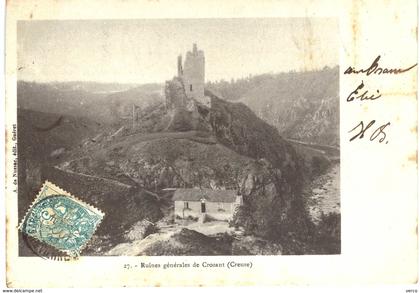 Carte POSTALE  Ancienne de  CROZANT - Ruines