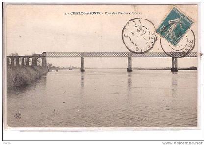 CUBZAC-LES-PONTS. - Pont des piétons.