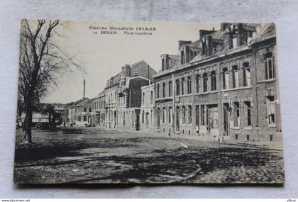 Cpa 1927, Denain, place Gambetta, Nord 59