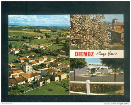 CPSM - Diemoz (Isere 38) - Multivues village fleuri  ( vue aerienne Citroen 2CV  CELLARD)