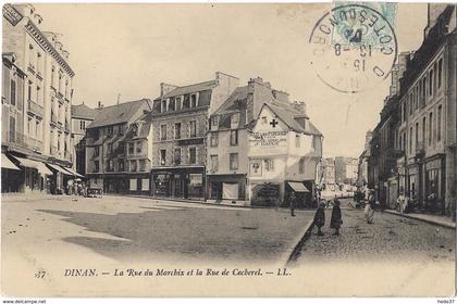 Dinan - La Rue du Marchix et la Rue de Cocherel