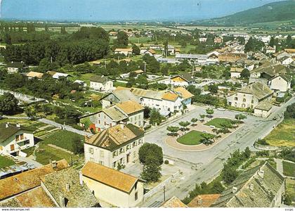 CPSM Douvaine Vue aérienne sur la Place des Contamines