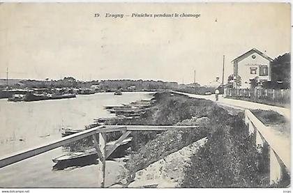 CPA Eragny Péniche pendant le chômage