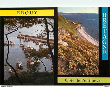 22 - Erquy - Multivues - Flamme Postale de Erquy - CPM - Voir Scans Recto-Verso