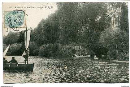 CPA - Carte Postale - France - Esbly - Le Pont Rouge - 1905 (D13601)