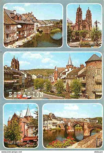 12 - Espalion - Multivues - Automobiles - CPM - Voir Scans Recto-Verso