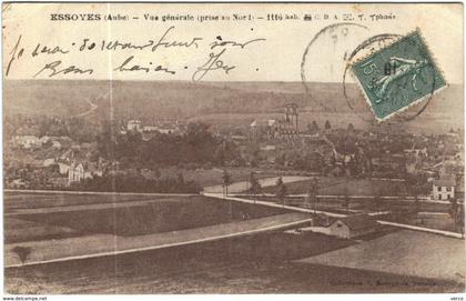 Carte Postale Ancienne de ESSOYES-lvue générale