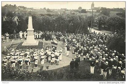 - ref F196 - oise - carte photo - estree saint denis - estree st denis - fanfare - gymnastes - ceremonie monument -