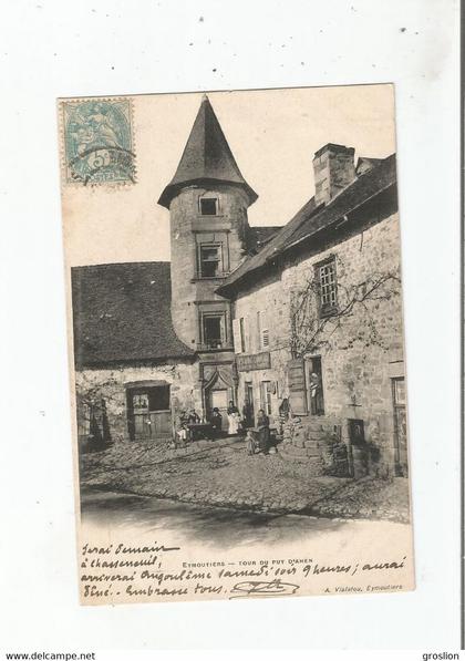 EYMOUTIERS (HAUTE VIENNE) TOUR DU PUY D'ANEN (RESTAURANT CHAMPEAUX ET PETITE ANIMATION) 1903