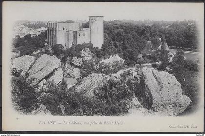 Falaise - Le Château, vue prise du Mont Myra