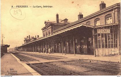 Carte Postale ancienne de  FEIGNIES - La gare