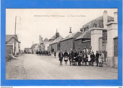 80 SOMME - FEUQUIERES EN VIMEU la Poste et les Ecoles (voir description)