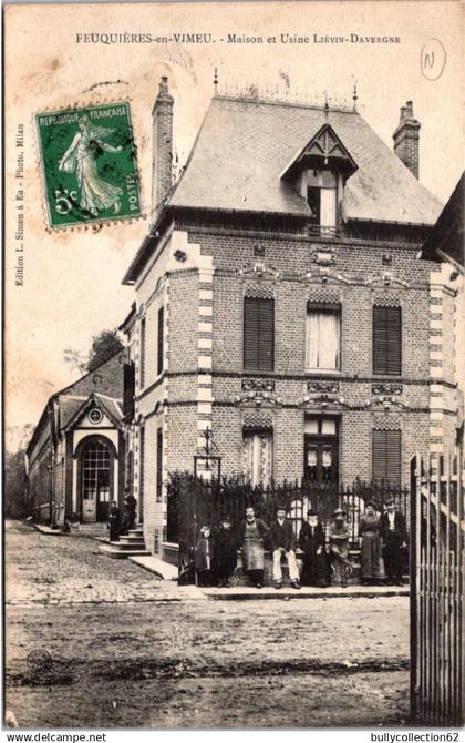 CPA  -  SELECTION  -  FEUQUIERES EN VIMEU  -  Maison et Usine Liévin-Davergne.