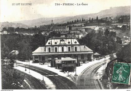 Carte Postale ANCIENNE de  FIGEAC - La gare