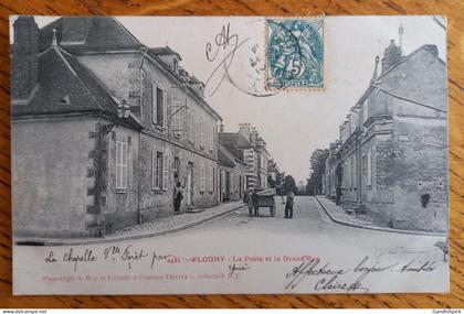 Carte Pionnière - Flogny la Chapelle - La Poste et la Grand'Rue