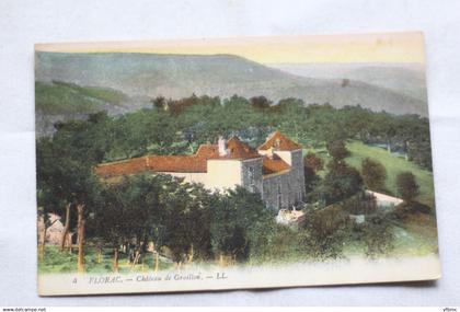 Cpa 1941, Florac, château de Graillon, Lozère 48