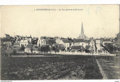 Fondettes - La vue générale (côté Ouest)