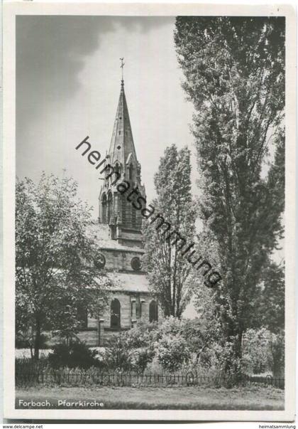 Forbach - Pfarrkirche - Foto-Ansichtskarte