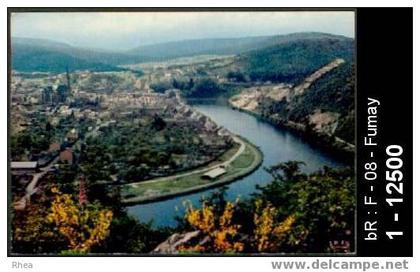 08 Fumay - La Meuse à FUMAY - vue aerienne la meuse - cpsm -  /  D08D  K08185K  C08185C