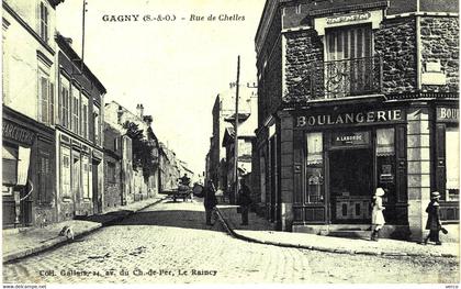 Carte POSTALE Ancienne  de  GAGNY - Rue de Chelles