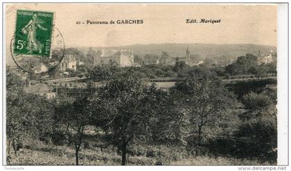 CPA 92 PANORAMA DE GARCHES  1912