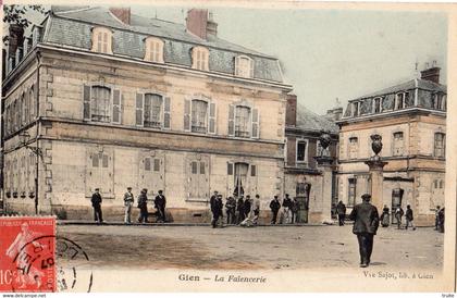 GIEN LA FAIENCERIE (CARTE COLORISEE)