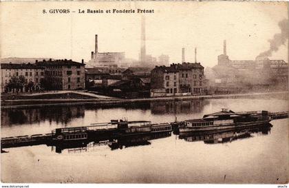 CPA Givors - Le Bassin et Fonderie Prenat (1036297)