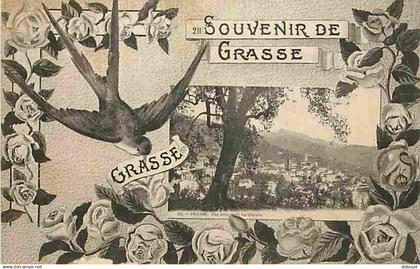 06 - Grasse - Souvenir de Grasse - Hirondelle - CPA - Voir Scans Recto-Verso