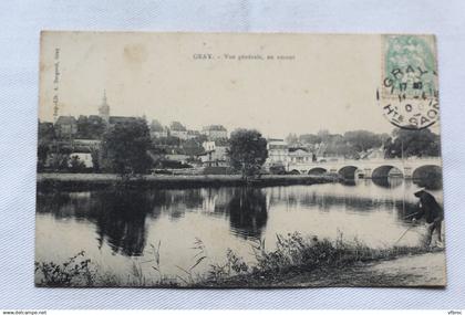 Gray,  vue générale , en amont, Haute Saône 70