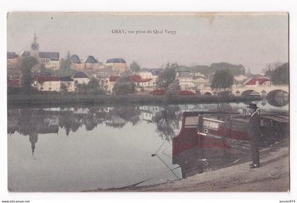 Gray   - Vue prise du Quai Vergy 1905