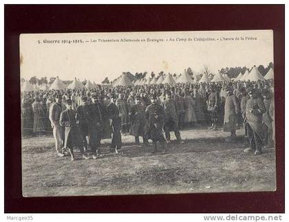 guerre 14-15 les prisonniers allemands au camp de coëtquidan l'heure de la prière édit.mary rousseliere n° 5 militaires