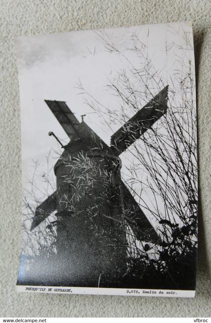 Cpm, Presqu'ile de Guérande, moulin du soir, Loire atlantique 44