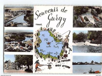 GURGY : Carte Souvenir - état