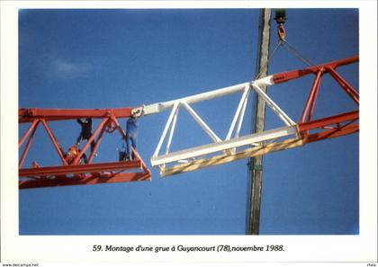 78 - GUYANCOURT - Montage d'une grue - 1988