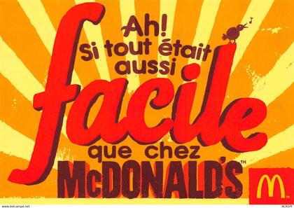 McDONALD'S 1 Rue Gustave Eiffel Guyancourt si tout était aussi facile que chez mc DO 60 (scan recto verso)KEVREN0768