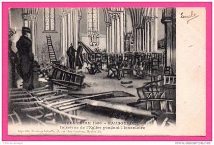 Haubourdin - Inventaire 1906 - Intérieur de l'Église pendant l'inventaire - Policier - Imp. DESCAMPS - DELESALLE - 1906