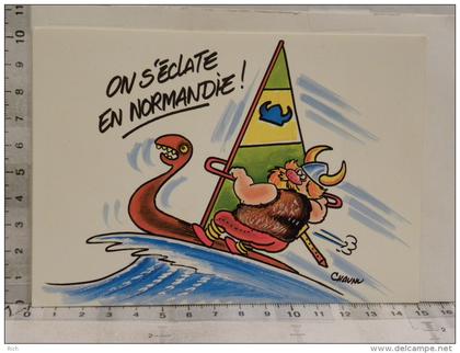 CPM - Sourires de Normandie... - Dessin : E. Chaunu - On s'éclate en Normandie