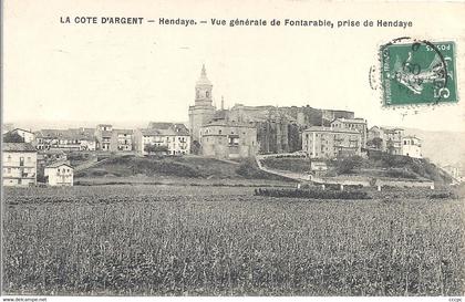 CPA Hendaye Vue générale de Fontarable prise de Hendaye