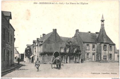 CPA Carte postale France  Herbignac  Place de l'église  VM91136