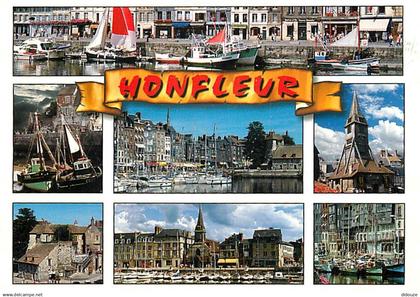 14 - Honfleur - Multivues - Flamme Postale de Honfleur - CPM - Voir Scans Recto-Verso